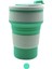 Turkuaz 350ML Silikon Çok Fonksiyonlu Yüksek Sıcaklık ve Haşlanmaya Dayanıklı Taşınabilir Katlanır Su Bardağı Kapaklı (Yurt Dışından) 1