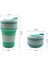 Turkuaz 350ML Silikon Çok Fonksiyonlu Yüksek Sıcaklık ve Haşlanmaya Dayanıklı Taşınabilir Katlanır Su Bardağı Kapaklı (Yurt Dışından) 3