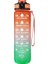 D-Orange 800-1000 ml 1 Litre Motivasyon Su Şişesi Saman Memesi ile Zaman Işaretleyici ile Sızdırmaz Spor Su Şişesi Spor Salonu Kamp Turu Için (Yurt Dışından) 1