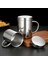 400 ml Gümüş (Kapak) 200-400 ml Çift Duvar Paslanmaz Çelik Kahve Kapaklı Kupa Taşınabilir Seyahat Ofis Yalıtımlı Su Çay Süt Bardak Tumbler Mutfak Drinkware (Yurt Dışından) 3