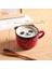 Panda 300 ml Sevimli Seramik Kedi Fincan Shiba Inu Kahve Fincanları Kapaklı Kupa Kişilik Hediye Karikatür Kawaii Çocuk Kahvaltı Yulaf Sütü Kupalar Tumbler Fincan (Yurt Dışından) 1
