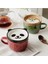 Panda 300 ml Sevimli Seramik Kedi Fincan Shiba Inu Kahve Fincanları Kapaklı Kupa Kişilik Hediye Karikatür Kawaii Çocuk Kahvaltı Yulaf Sütü Kupalar Tumbler Fincan (Yurt Dışından) 3