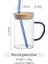 Mavi Yuvarlak 501-600ML 600ML/400ML Kare Yuvarlak Kapaklı ve Saman Kupa Tek Renkli Sap Katmanlı Yüksek Borosilikat Cam Buzlu Kahve Süt Kabarcık Çay (Yurt Dışından) 1