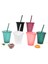 Küçük Pembe 400-700 ml Glitter Saman Bardak Flaş Tozu Su Şişeleri Kız Için Yeniden Kullanılabilir Plastik Bardak Kapaklı Kahve Fincanı Drinkware Noel Hediyesi (Yurt Dışından) 5