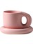 Fincan Tepsisi Yaklaşık 301-400 ml Ins Iskandinav Yağ Kolu Yaratıcı Seramik Kupa Kahve Fincanları Ev Kahvaltı Çay Süt Drinkware Hediye Güzel Çift Fincan Caneca Termica (Yurt Dışından) 2