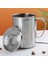 Açık Gri 500ML 16.9z Taşınabilir Paslanmaz Çelik Bira Kahve Fincanı Kapaklı Süt Kupa 500ML Su Içme Katlanabilir Kamp Açık Drinkware Erkekler Hediye (Yurt Dışından) 3