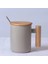 09 301-400 ml Iskandinav Ahşap Saplı Seramik Porselen Kupa Kahve Fincanları Edebi Su Çay Bardağı Süt Kupa Kahve Fincanı Drinkware Coffeeware Teaware (Yurt Dışından) 1