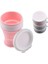 Pembe 200 ml Silikon Katlanır Cam Kamp Seyahat Kupa Taşınabilir Teleskopik Kahve Fincanı Açık Su Bardağı Katlanır Su Şişesi Drinkware (Yurt Dışından) 4