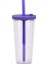 Koyu Mor Kapak 700ML 53RENK Soğuk Su Şişesi 700ML Yaz Caneca Bardak Kapaklı ve Pipetli Plastik Boba Kahve Kupa Su Şişesi Bardakları Bubble Tea Makaro (Yurt Dışından) 1