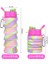 Pinkb 500 ml 500 ml Taşınabilir Geri Çekilebilir Silikon Şişe Katlanır Su Şişesi Açık Seyahat Içme Bardağı Karabina ile Katlanabilir Bardak (Yurt Dışından) 1