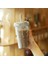 Gri 520ML 420ML Ins Kabarcık Çay Bardağı Glitter Su Şişesi Çift Katmanlı Taşınabilir Samanlı Bardak Plastik Kahve Kapaklı Fincan Sızdırmaz Bardak (Yurt Dışından) 1