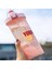 701-800ML Shaker Kupası Spor Shaker Kupası Protein Tozu Shaker Kupası Taşınabilir Büyük Kapasiteli Saman Plastik Son Moda Spor Su Şişesi (Yurt Dışından) 1