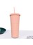 Pembe Samanlı Bardak 22 Oz Çivili Su Kapaklı Bardak ve Saman Taşınabilir Içme Suyu Şişesi Geniş Ağızlı Su Şişesi Tumbler Çocuklar Için (Yurt Dışından) 1