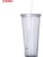 650ML Çift Katmanlı Melk Tumbler Stro Bardak Drinkbeker Met Deksel Smoothie Koud Drankje Mok Herbruikbare Meyve Bardağı Su Fles Plastik (Yurt Dışından) 1