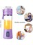 P 6 Bıçak 400 ml Taşınabilir Elektrikli Meyve Sıkacağı Bardağı USB Şarj Edilebilir El Smoothie Blender Meyve Karıştırıcılar Milkshake Yapımcısı Makinesi Gıda Sınıfı Karıştırma (Yurt Dışından) 3