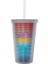 Lazer Gökkuşağı 480ML 16OZ 480MLÇIVILI Bardak Kahve Fincanı Yaz Soğuk Su Şişesi Çift Duvar Plastik Durian Elmas Pipetli Bardak Sevimli Su Şişesi (Yurt Dışından) 1