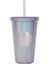 Lazer Gökkuşağı 480ML 16OZ 480MLÇIVILI Bardak Kahve Fincanı Yaz Soğuk Su Şişesi Çift Duvar Plastik Durian Elmas Pipetli Bardak Sevimli Su Şişesi (Yurt Dışından) 5