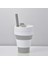 Gri 301-400 ml Gıda Sınıfı Silikon Malzeme Açık Seyahat Taşınabilir Katlanabilir Silikon Kahve Yaratıcı Hediye Spor Shrink Kupa Açık Seyahat (Yurt Dışından) 1