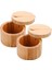 Ahşap Rengi 1 Paket Kaşıklı Bambu Baharat Kutusu Kapaklı Tuz Kutusu Biber Baharat Mahzenleri Saklama Kabı (Yurt Dışından) 3