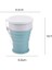 Mavi 200 ml Silikon Katlanır Cam Kamp Seyahat Kupa Taşınabilir Teleskopik Kahve Fincanı Açık Su Bardağı Katlanır Su Şişesi Drinkware (Yurt Dışından) 1