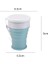 Mavi 200 ml Silikon Katlanır Cam Kamp Seyahat Kupa Taşınabilir Teleskopik Kahve Fincanı Açık Su Bardağı Katlanır Su Şişesi Drinkware (Yurt Dışından) 5