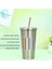 E 500 ml Paslanmaz Çelik Samanlı Bardak Termos Içme Fincan Kahve Süt Su Şişesi Yeniden Kullanılabilir Şişesi Metal Bardak Saman Seyahat Tipi Kupa (Yurt Dışından) 4