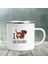 XH194-A015WH-8 360ML Dachshunds'u Seviyorum Baskılı Emaye Kupa Yaratıcı Cam Kahve Içecekleri Tatlı Süt Kupası Cam Vintage Isıtılabilir Kolu Drinkware Hediyeler (Yurt Dışından) 4