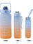 B-Mavi 2000ML-900ML-280ML 1 Takım/3 Adet Samanlı Spor Su Şişesi Erkek Kadın Spor Su Şişeleri Açık Soğuk Su Bottlesc Zaman Marker ile Drinkware (Yurt Dışından) 1