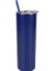 Mat Mavi 2 Adet 1/2/5 Adet 20 Oz Sıska Bardak Kapaklı ve Saman Paslanmaz Çelik Yalıtımlı Su Bardak Bardak Çift Katmanlı Sandık Tumbler Kupa (Yurt Dışından) 1