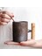 Stil-4 A Japon Tarzı Vintage Seramik Kahve Kupa Bardak Pas Sır Çay Süt Bira Kupa Ahşap Saplı Su Bardağı Ev Ofis Drinkware (Yurt Dışından) 4