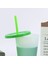 Gri 480 ml Su Tumbler Yaratıcı Yeniden Kullanılabilir Kahve Kupa Kavrama Renk Değiştirme Kapaklı Plastik Bardak Drinkware (Yurt Dışından) 3