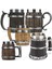 088 501-600 ml Yeni Viking Ahşap Tahıl Bira Kupa 304 Paslanmaz Çelik Ortaçağ Tavern Ahşap Taklit Varil Tankard Bira Kupa Kahve Fincanı Erkekler Hediye (Yurt Dışından) 2