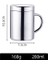 Gümüş 280ML Kapak J 200-500ML Çift Duvar Kahve Kapaklı Fincan 304 Paslanmaz Çelik Çift Alt Kupa Bira Kupa Çay Bardak Içme Bardakları Termal Kupa Su Kupa (Yurt Dışından) 1