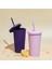 D 16OZ 16OZ Mat Tumbler Akrilik Plastik Pastel Pipetli Bardak Kapaklı Çift Duvar Yalıtım Su Bardağı Bekarlığa Veda Partisi Hediye (Yurt Dışından) 3
