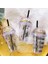 B 380 ml 380 ml Yaratıcı Glitter Yıldız Plastik Saman Su Bardağı Şerit Içme Kapaklı Şişe Çift Duvar Süt Kahve Kupa Öğrenci Hediye Için (Yurt Dışından) 2