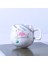 U0212GRI Flamingo Kahve Kupaları Seramik Kupa Seyahat Fincan Sevimli Kedi Ayağı Ins 72*85MM 350 ml (Yurt Dışından) 1