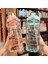 Degrade Yeşil 2000 ml 2 Litre Samanlı Su Şişesi Kawaii Sevimli Içme Spor Şişeleri Kızlar Için Zaman Işaretleyici ile Su Sürahisi Drinkware Açık Fincan (Yurt Dışından) 2