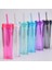 05 16OZ Akrilik Sıska Pipetli Bardak 16OZ Çift Duvar Plastik Şeffaf Tumbler Bardak Yalıtımlı Süt Içme Bardağı Hediyeler Için (Yurt Dışından) 4
