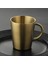 SLIVER-002 300ML 300ML Çift Katmanlı Su Bardağı Ev Yemek Drinkware Kupalar 304 Paslanmaz Çelik Bira Bardağı Altın Şerit Kahve Kulplu Kupalar Tazas (Yurt Dışından) 2