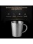SLIVER-002 300ML 300ML Çift Katmanlı Su Bardağı Ev Yemek Drinkware Kupalar 304 Paslanmaz Çelik Bira Bardağı Altın Şerit Kahve Kulplu Kupalar Tazas (Yurt Dışından) 5