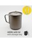 Toka ile 400 ml Titanyum Katlanır Kupa Kamp Bardak Su Bardağı Katlanabilir Kolu Açık Piknik Yürüyüş Balıkçılık Seyahat Turist Bira Tumbler Ultralight (Yurt Dışından) 1