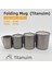 Toka ile 400 ml Titanyum Katlanır Kupa Kamp Bardak Su Bardağı Katlanabilir Kolu Açık Piknik Yürüyüş Balıkçılık Seyahat Turist Bira Tumbler Ultralight (Yurt Dışından) 2