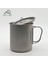 Toka ile 400 ml Titanyum Katlanır Kupa Kamp Bardak Su Bardağı Katlanabilir Kolu Açık Piknik Yürüyüş Balıkçılık Seyahat Turist Bira Tumbler Ultralight (Yurt Dışından) 3
