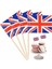 100 Adet Union Jack Kürdan Ingiliz Kral Charles Iıı Coronation Kek Toppers Kokteyl Toppers Çubukları Kraliyet Olay Dekorasyon (Yurt Dışından) 1
