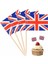 100 Adet Union Jack Kürdan Ingiliz Kral Charles Iıı Coronation Kek Toppers Kokteyl Toppers Çubukları Kraliyet Olay Dekorasyon (Yurt Dışından) 2