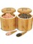 Bir Bambu Saklama Kutusu Baharat Kavanoz Tuzluk Mutfak Eşyaları Bambu Ahşap Baharat Kavanoz Şekerlik Kaşık Seti Baharat Pot (Yurt Dışından) 3