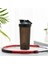 Siyah 600 ml Taşınabilir Protein Tozu Çalkalayıcı Şişe Sızdırmaz Su Şişesi Spor Salonu Fitness Eğitimi Için Spor Çalkalayıcı Karıştırma Fincan ile Ölçekli (Yurt Dışından) 1