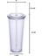 1 Adet 601-700ML 24OZ Kapaklı ve Pipetli Çift Duvarlı Plastik Bardak Büyük Kapasiteli Seyahat Bardak Şeffaf Yeniden Kullanılabilir Pipetli Bardaklar 1p,4 Adet/takım (Yurt Dışından) 3