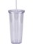 1 Adet 601-700ML 24OZ Kapaklı ve Pipetli Çift Duvarlı Plastik Bardak Büyük Kapasiteli Seyahat Bardak Şeffaf Yeniden Kullanılabilir Pipetli Bardaklar 1p,4 Adet/takım (Yurt Dışından) 4