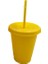 Yellows Bpa Içermeyen Saman Bardak Su Şişeleri Kız Için Yeniden Kullanılabilir Plastik Bardak Kapaklı Kahve Fincanı Drinkware Noel Hediyesi (Yurt Dışından) 1